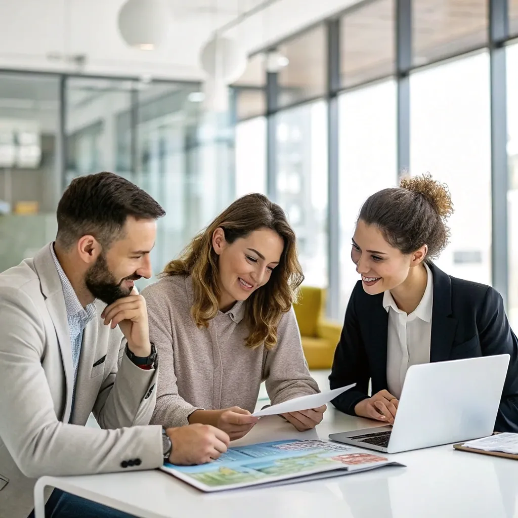 Professional team at LYRENVITH cordially discussing travel plans